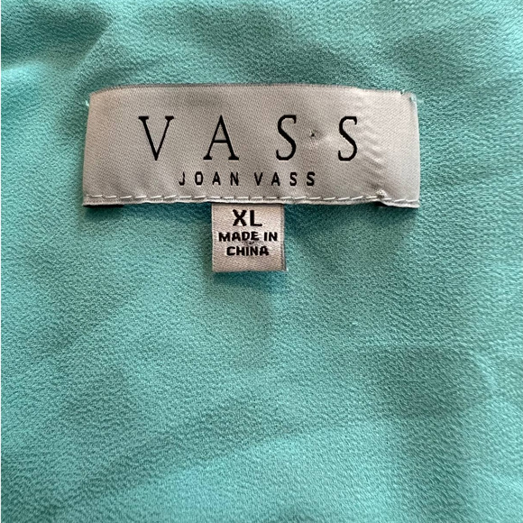 Joan Vass Maxi Dress in Blue Green with Tropical Floral Print Size XL - Picture 5 of 7